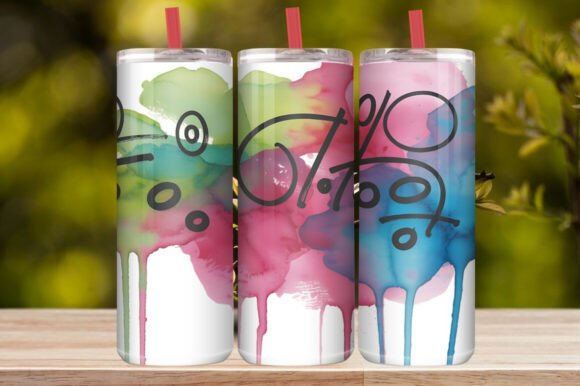 Abstract Watercolor Circles Tumbler Wraps Graphics
