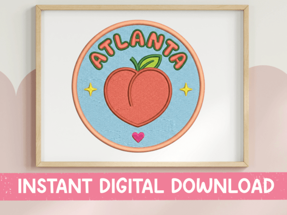 Atlanta Peach City Patch SVG for T-Shirt Designs & Graphics