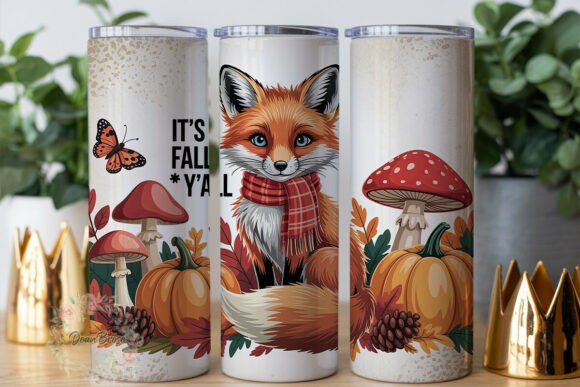 Autumn Fox Pumpkin Tumbler Wrap Graphics Review