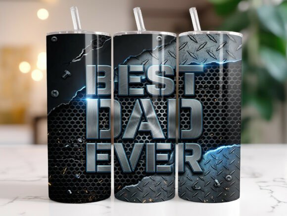 Best Dad Ever 20oz Tumbler Wrap PNG Graphics Review