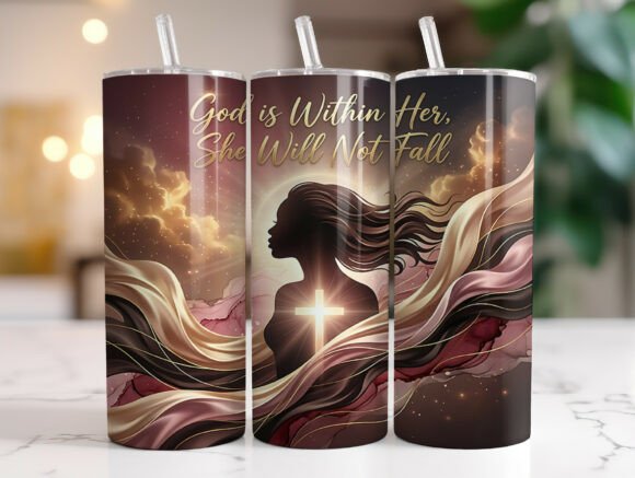Christian Bible Verse 20oz Tumbler Wrap Graphics