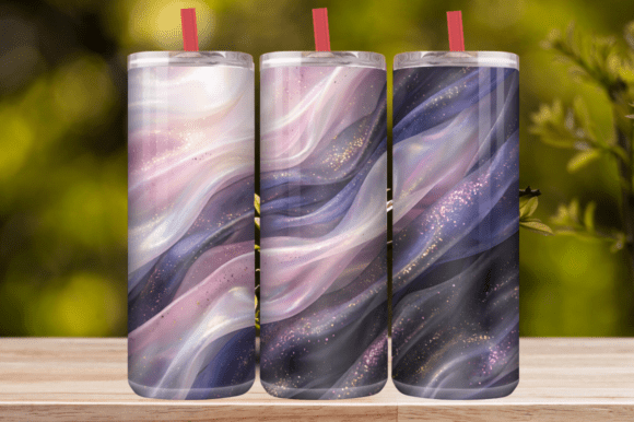 Dreamy Galaxy Waves Tumbler Wrap: Graphics Review for Branding