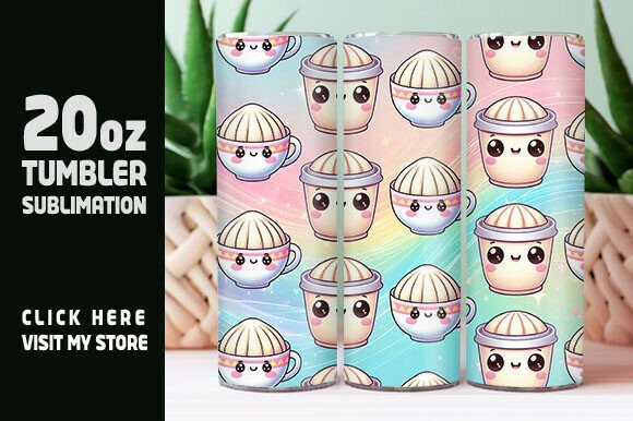 Dumpling Tumbler Wrap Graphics for Tumbler Wraps