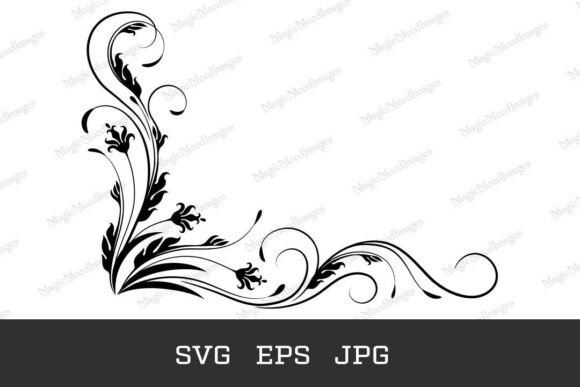 Floral Corner Ornament: A Decorative Graphics Asset Review