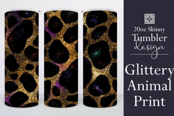 Glitter Animal Print Tumbler Wrap 2 for Graphics & Tumbler Wraps