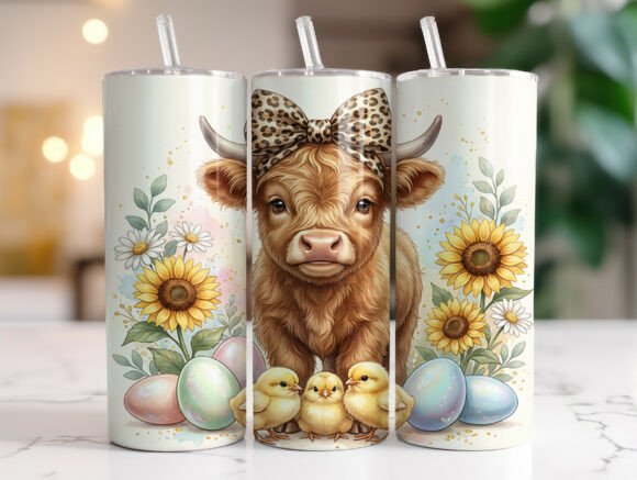 Leopard Bow Easter Highland Cow Tumbler: A Designer's Review