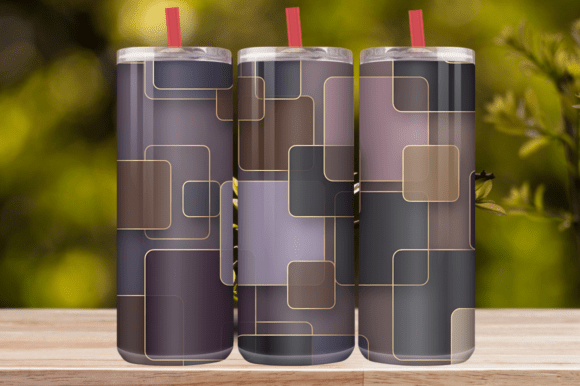 Modern Geometric Luxe Tumbler Wrap Graphics