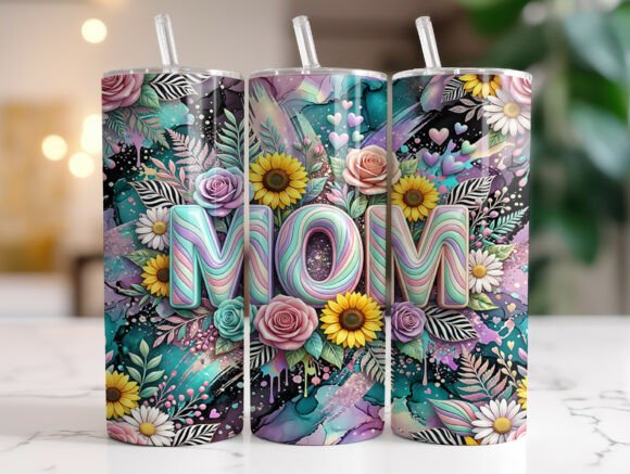 Mom Floral Pastel 20 Oz Tumbler Wraps: Graphics Review
