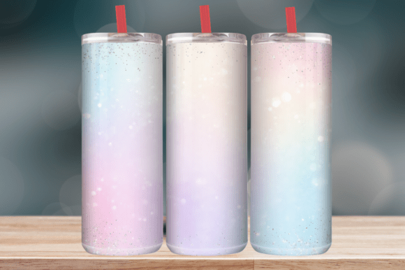 Pastel Glitter Soft Gradient Tumbler Wrap: Graphics & Tumbler Wraps