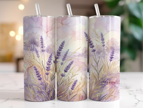 Pastel Lavender Meadow Tumbler Wrap Graphics Review