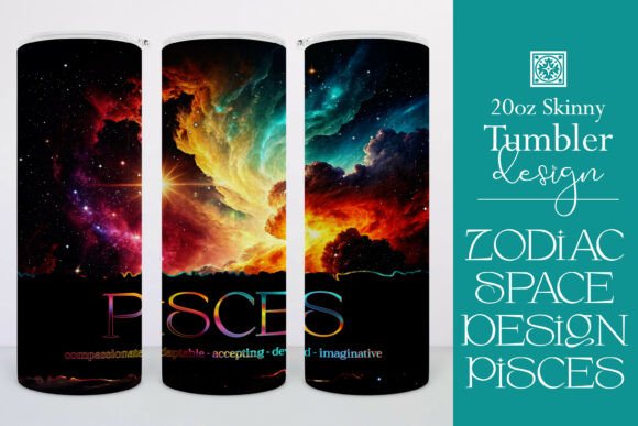 Pisces Zodiac Space Tumbler Wrap 2: Graphics & Tumbler Wraps Review
