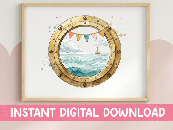 Porthole Ocean View SVG for Modern Graphics & T-Shirt Designs