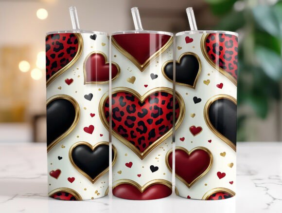 Red Black Gold Hearts Valentine Tumbler: A Designer's Review