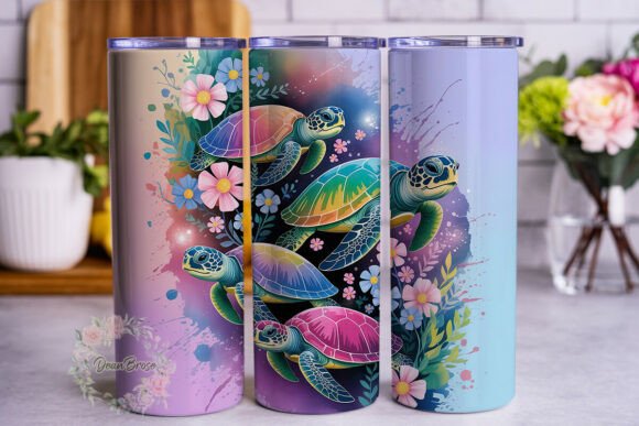 Vibrant Sea Turtles Floral Tumbler Wrap Review